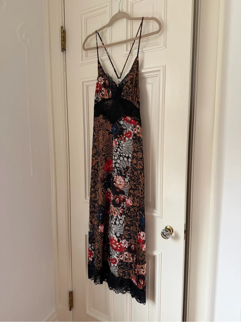 Free People Black Floral Maxi Slip Dress - Picture 3 of 6